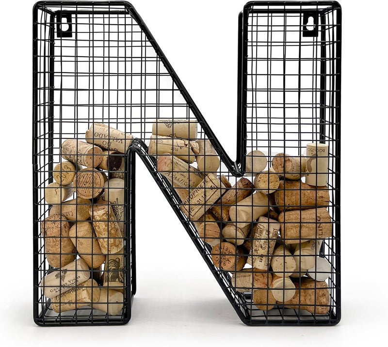 Oeno Wine Cork Holder Metal Display Collector Full Alphabet Display Letters & More (N) - Image 1